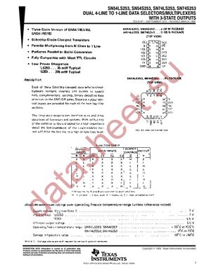 SN74LS253NE4 datasheet  